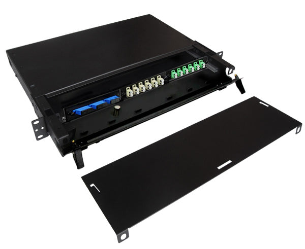 Rack Mount Fiber Distribution Patch Panel Enclosure, Slide-Out, FDU, 1U