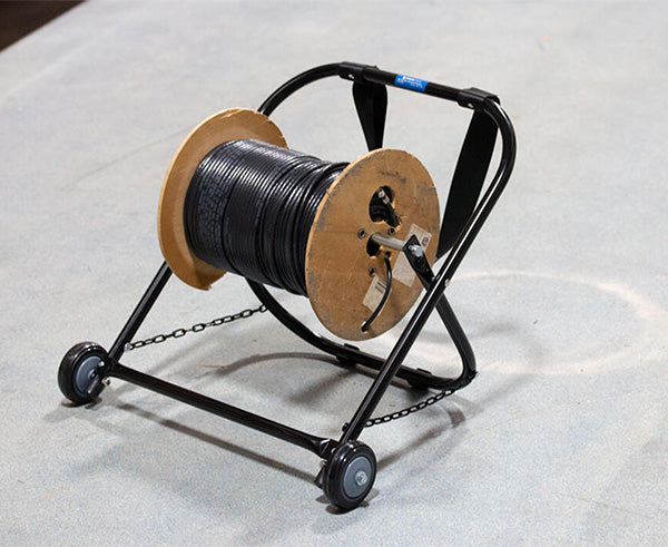 Steel Cable Caddy with Wheels & Pull Strap, 21" Wide