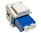 Fiber Keystone Jack, Single Mode, LC Duplex, White