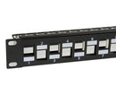 Shielded Blank Keystone Network 24-Port Patch Panel, 1U High Density Rack Mount