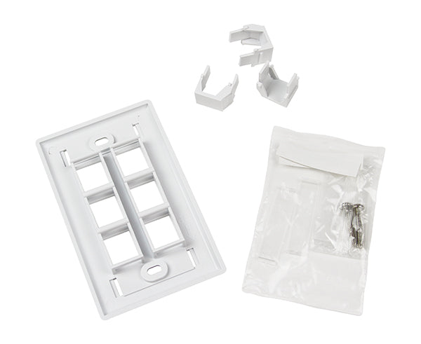 Keystone Wall Plate w/ ID Window and Accessories