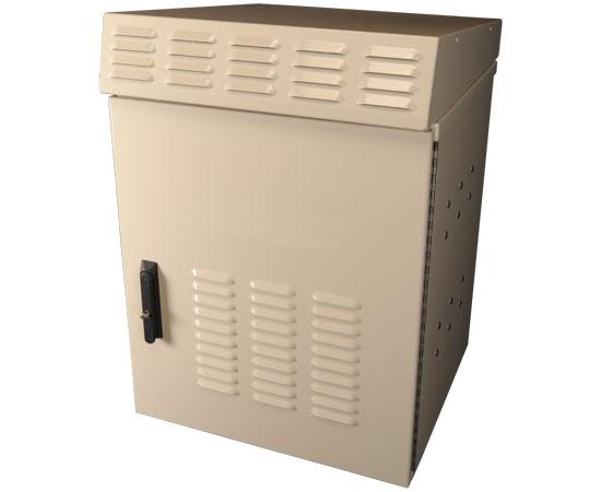 Backhaul Network Cabinet, 12RU Environmentally Controlled, Wall/Unistrut Mount