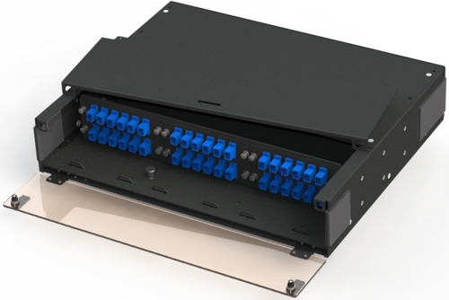 Fiber Patch Panel, Slide-Out, 2U, 6 Adapter Panel Capacity