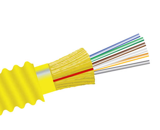 Armored Riser Fiber Optic Cable, Single Mode, Indoor/Outdoor Distribution