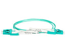 Switchable Uniboot Fiber Optic Pull/Push Patch Cable, LC to LC, Duplex, 10 Gig Multimode 50/125 OM3