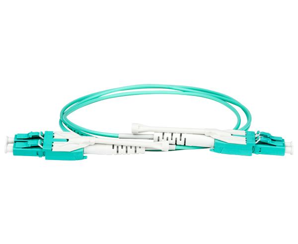 Switchable Uniboot Fiber Patch Cable Pull/Push, LC to LC, Duplex, 10 Gig Multimode 50/125 OM4