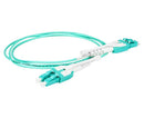 Switchable Uniboot Fiber Optic Pull/Push Patch Cable, LC to LC, Duplex, 10 Gig Multimode 50/125 OM3