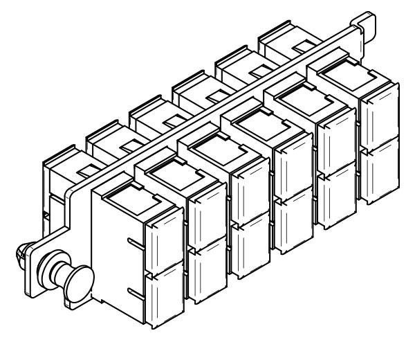 High Density Fiber Adapter Plate, Multimode/Single Mode, 6 SC Duplex Couplers