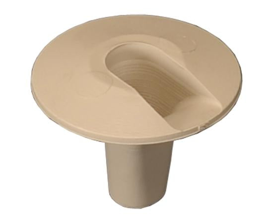 Flush Fiber Wall Entry Plug 3mm, Bend Radius Protector, Interior/Exterior Use, Ivory