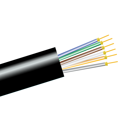 Military Polyurethane Fiber Optic Cable, Multimode OM1, Outdoor Tactical Breakout