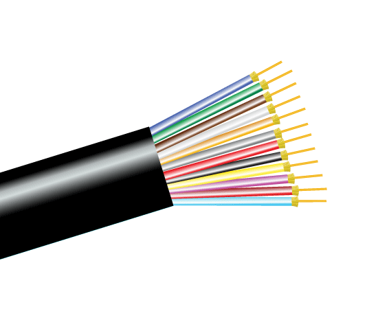 Military Polyurethane Fiber Optic Cable, Multimode OM1, Outdoor Tactical Breakout