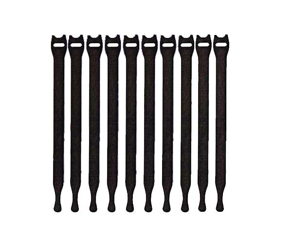 Fire Retardant Lite Cable Tie, Hook and Loop, 10 Pack