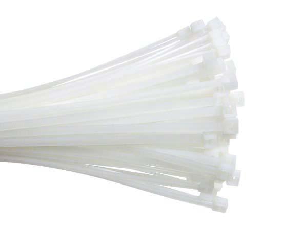 7" Nylon Cable Tie 50lbs tensile strength Natural (Clear) 100pk