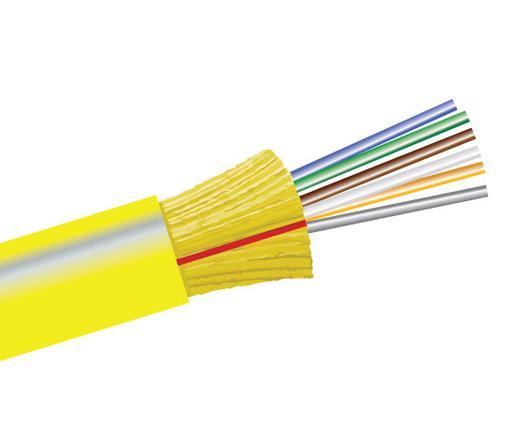 Plenum Single Mode Tight Buffer Distribution Fiber Optic Cable for Indoor/Outdoor Use