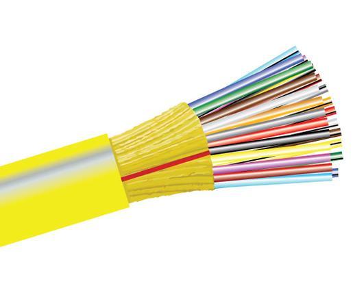 Tight Buffer Distribution Riser Fiber Optic Cable, Single Mode, Indoor