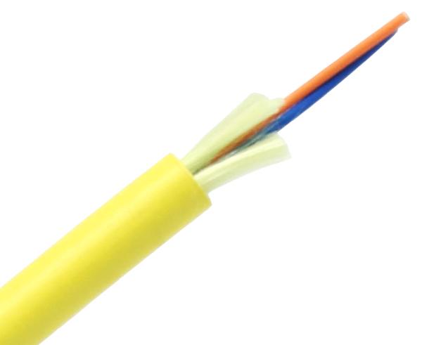 2 Strand Distribution Fiber Corning Glass Single-Mode 9/125 Riser Indoor OFNR Tight Buffer