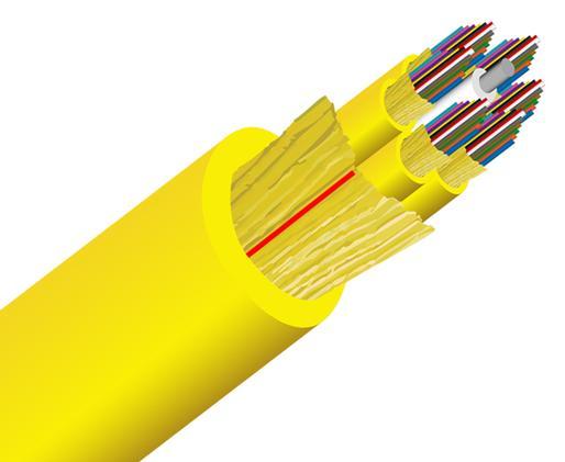 Tight Buffer Distribution Riser OFNR Fiber Optic Cable, Single-Mode, OS2, Corning Fiber, Indoor