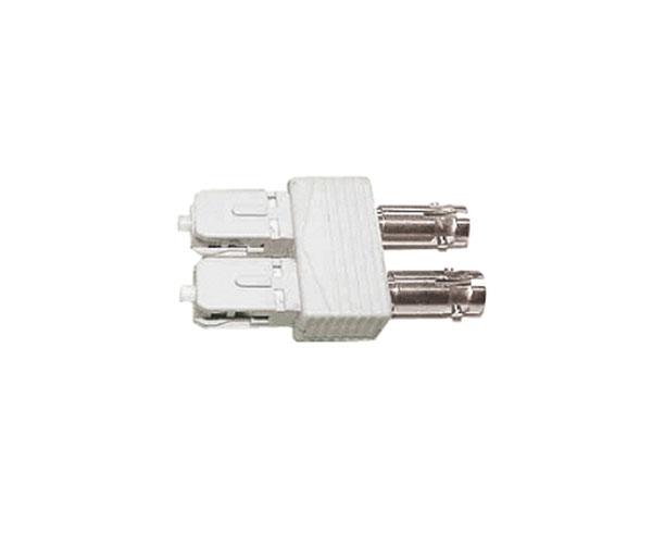 Fiber Tester Adapter, SC Male to ST Female, Duplex, Multimode 62.5/125 OM1 - White - Primus Cable