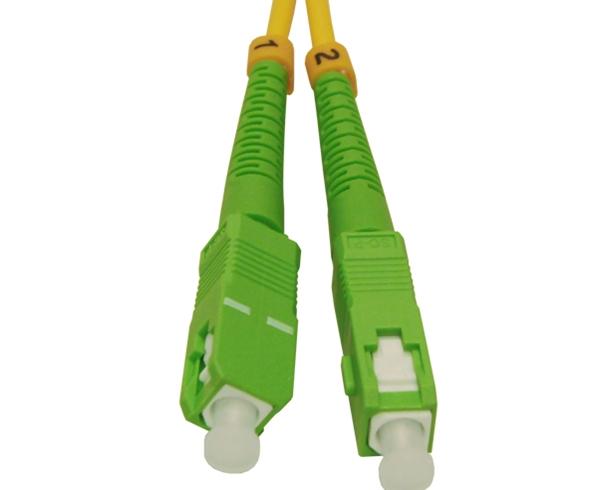 Fiber Optic Patch Cable, SC/UPC to SC/APC, Single-Mode 9/125, Duplex