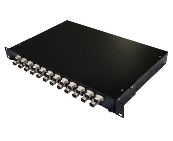 Fiber Patch Panel, 24 Port Loaded SC Simplex, Rackmount, Black