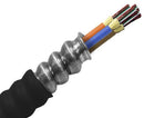 Armored Distribution, Riser Fiber Optic Cable, Multimode OM4, Corning Fiber, Indoor/Outdoor, OFCR (Per Foot)