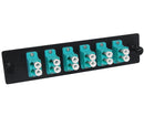 24-Strand Pre-Loaded OM3 Multimode 10G LC Slide-Out 1U Fiber Patch Panel with Jacketed Pigtails Bundle