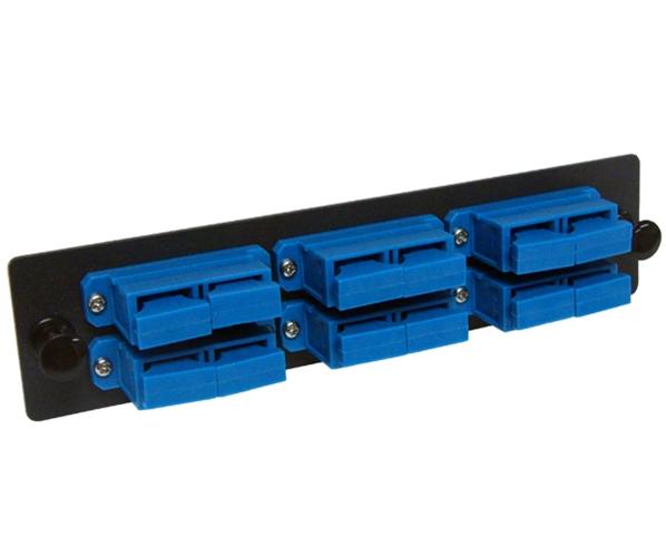 Fiber Adapter Panel, Single Mode, 6 SC Duplex Couplers