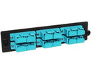 24-Strand Pre-Loaded OM3 10G Multimode SC Slide-Out 1U Fiber Patch Panel with Jacketed Pigtail Bundle