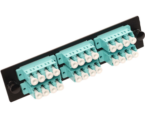 72-Strand Pre-Loaded OM3 Multimode 10G LC Slide-Out 1U Fiber Patch Panel with Jacketed Pigtails Bundle