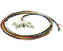 Fiber Pigtails, 12 Strand Jacketed, LC, 2 Meter