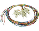 Fiber Pigtail, 2 Meter, SC, 12 Strand Multimode 10 Gig 50/125 OM3, Tight Buffered Without Jacket