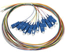 Single-Mode Fiber Pigtails, 12 Strand Jacketed, SC, 2 Meter