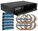 72-Strand Pre-Loaded OS2 Single-Mode LC Slide-Out 2U Fiber Patch Panel with Unjacketed Pigtail Bundle