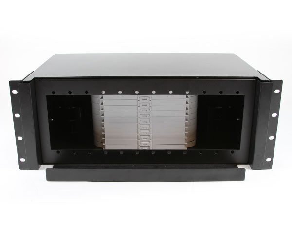 Rack Mount Fiber Distribution Patch Panel with Splice Trays, Slide-Out, FDU, 4U