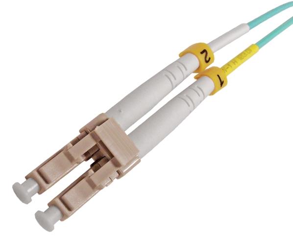 Fiber Optic Patch Cable, LC to LC, 10 Gig Multimode 50/125 OM4, Duplex