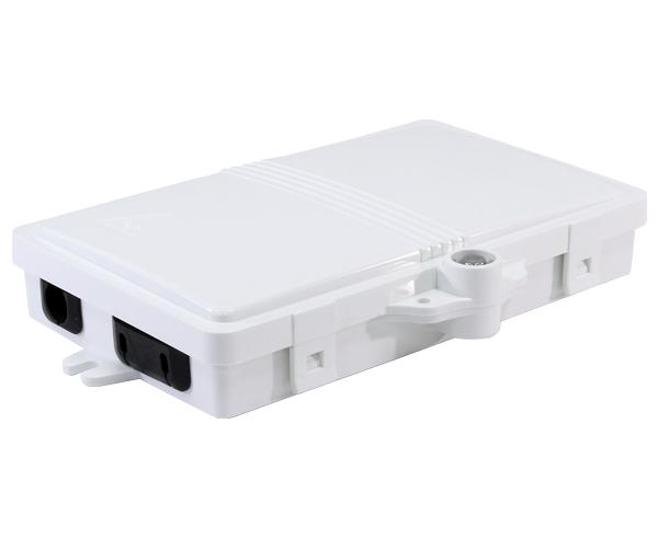 Fiber Termination Box, Wall Mount, Plastic, 2 Splices, Outdoor, IP-66 Rated White