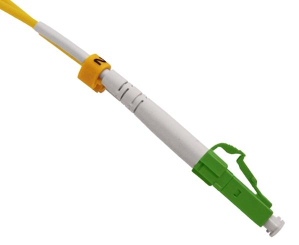 Fiber Optic Patch Cable, LC/APC to SC/APC, Single-Mode 9/125, Duplex