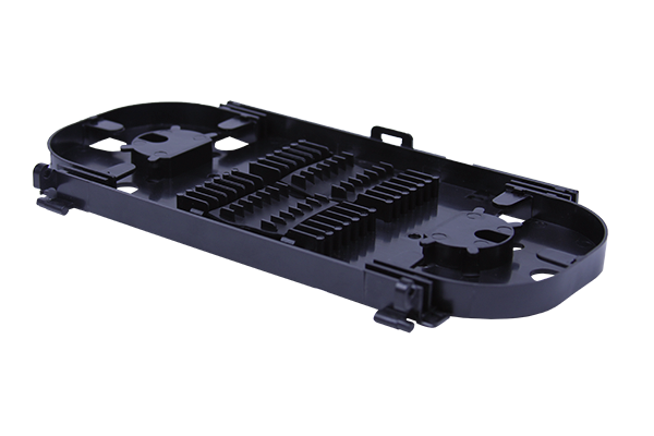 Fiber Splice Tray, 24 Single Fusion Splices, Plastic, 8.82" x 4.5" x 0.50"