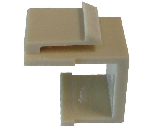 Blank Keystone Insert, Snap In - top, side view