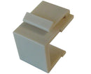 Blank Keystone Insert, Snap In - top, back view - almond