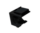 Blank Black Keystone Jacks, Snap In, HD Style, UL Listed