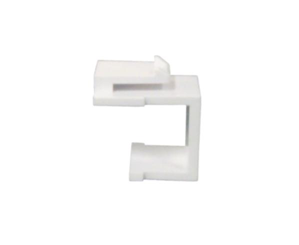 Blank White Keystone Jacks, Snap In, HD Style, UL Listed - side view