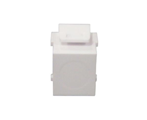 Blank White Keystone Jacks, Snap In, HD Style, UL Listed - reverse view