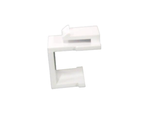 Blank White Keystone Jacks, Snap In, HD Style, UL Listed - side view