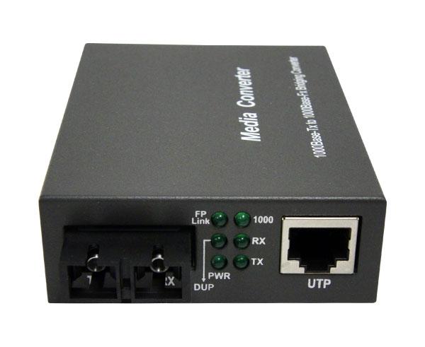 Media Converter, Single Mode, Pure Gigabit Ethernet, 20KM, RJ45-Duplex SC