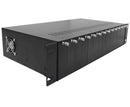 Media Converter Rackmount Chassis with Power Supply, 14 Slots, Black