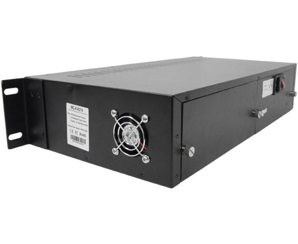 Media Converter Rackmount Chassis with Power Supply, 14 Slots, Black