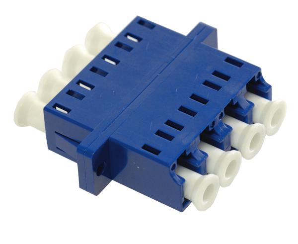 LC/UPC Quad Single Mode Fiber Adapter/Coupler with SC Duplex Footprint