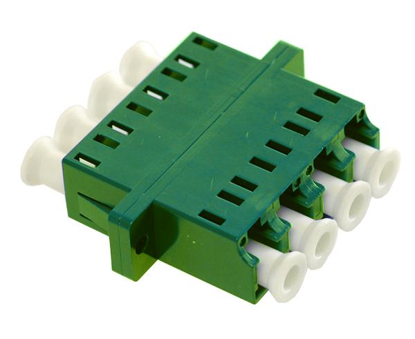 LC/APC Quad Single Mode Fiber Adapter/Coupler with SC Duplex Footprint