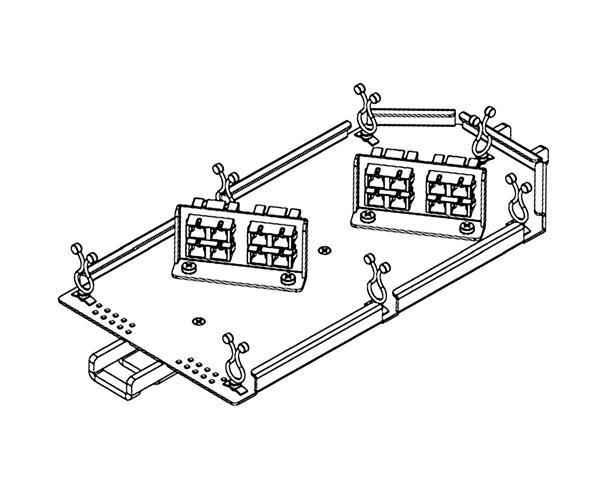 Interconnect Module NPNB-10-5416 with 4 SC/APC Bulkheads for Dome Enclosure FB23-4381-288-DE